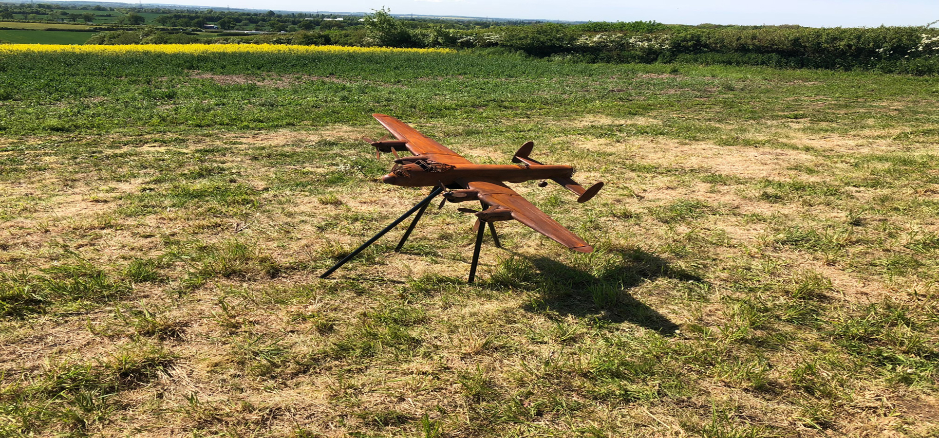 Jessops and BSP on board with Lancaster Bomber sculpture, Jessops Construction Ltd